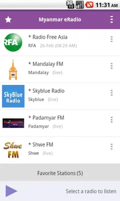 Myanmar eRadio android App screenshot 0